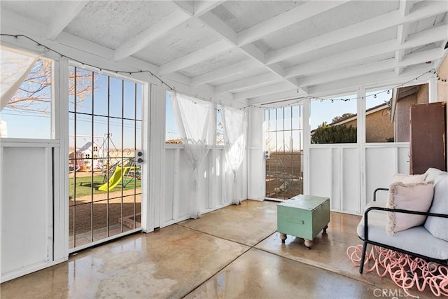 view of sunroom / solarium