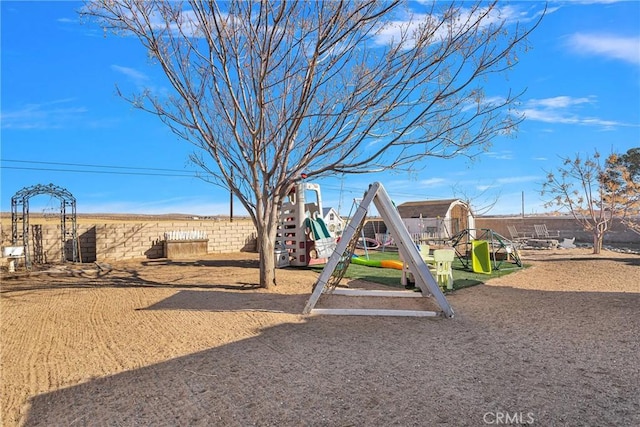 view of play area