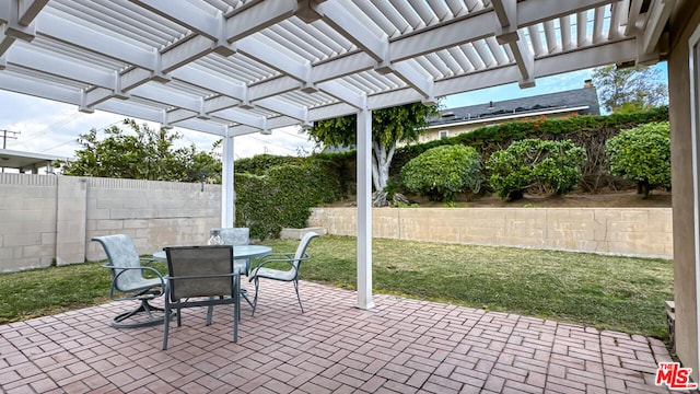 view of patio / terrace with a pergola