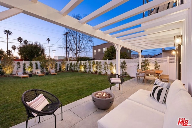 view of patio / terrace with a pergola