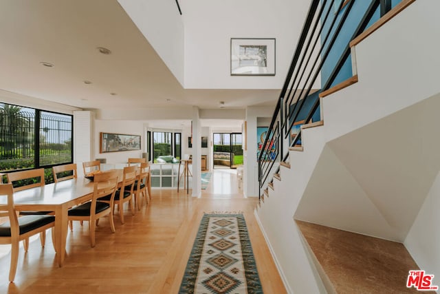 interior space featuring light hardwood / wood-style flooring