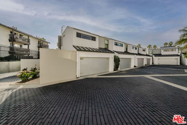 view of property with a garage