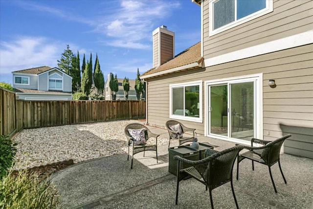 view of patio / terrace featuring an outdoor living space