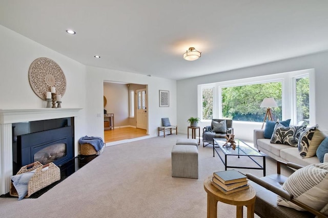 view of carpeted living room