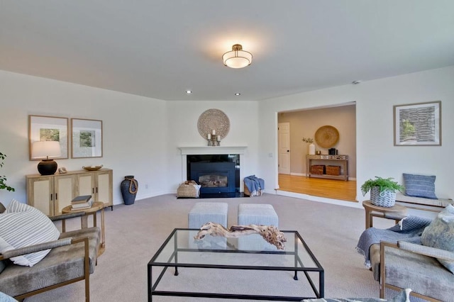 view of carpeted living room