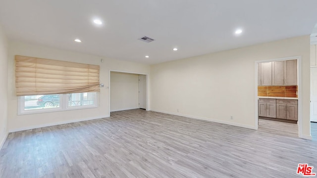 interior space featuring light wood-type flooring