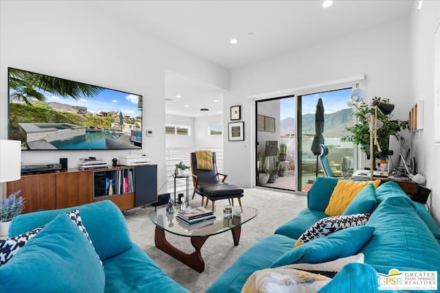 view of carpeted living room