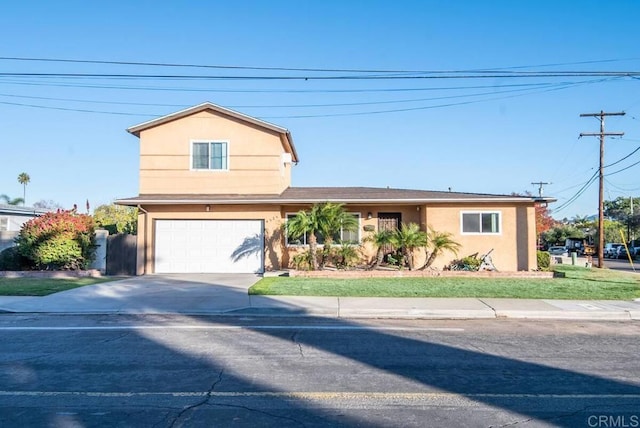 front of property featuring a garage