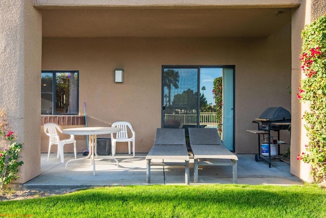 view of patio / terrace with area for grilling