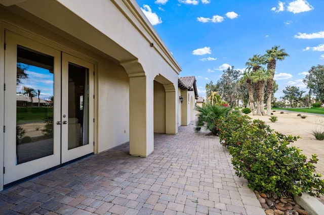 view of patio with french doors