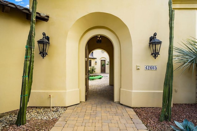 view of doorway to property