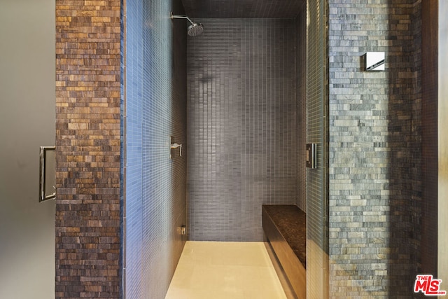 bathroom with walk in shower