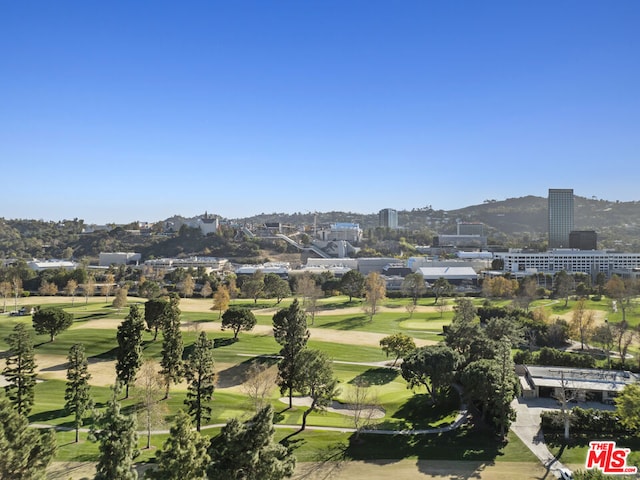 bird's eye view featuring a mountain view