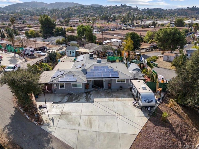 aerial view featuring a mountain view