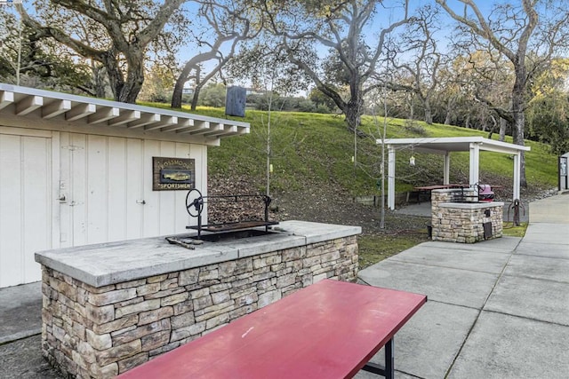 view of patio with a gazebo