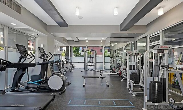 view of workout area