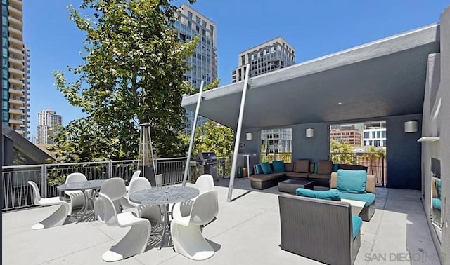 view of patio / terrace with an outdoor hangout area