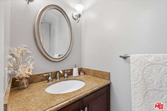 bathroom featuring vanity