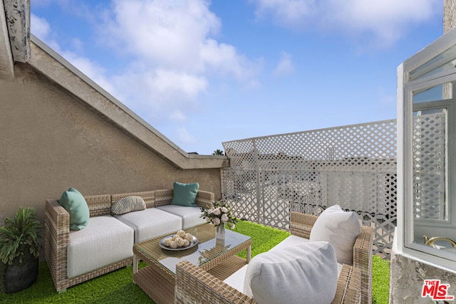 view of patio / terrace featuring an outdoor living space