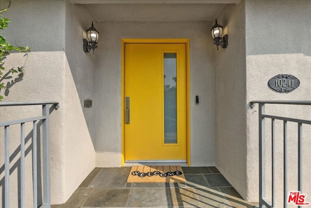 view of doorway to property