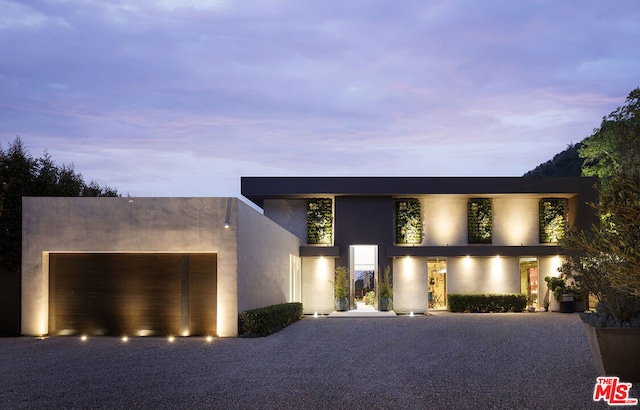 contemporary house with a garage