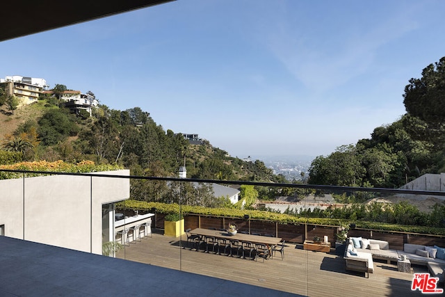 view of patio / terrace featuring an outdoor living space