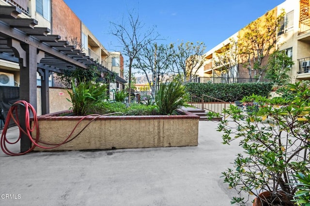 view of patio / terrace featuring a pergola