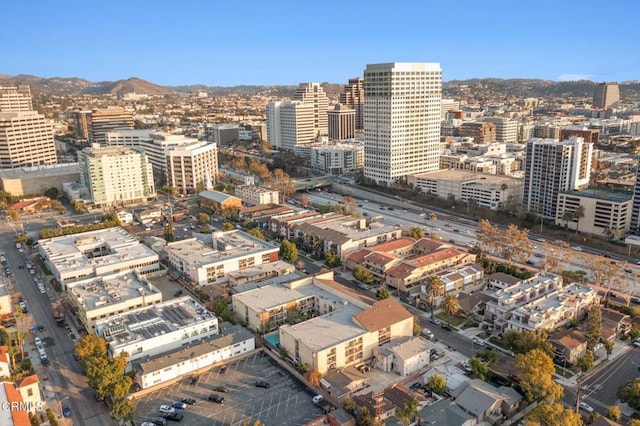 city view with a mountain view