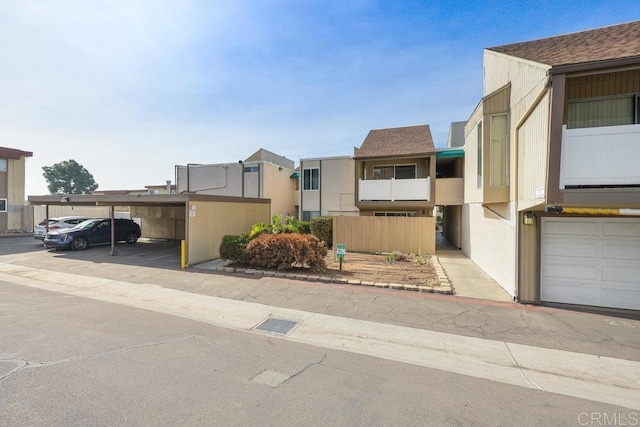 view of front of house with a carport