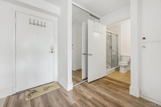 interior space with light wood-type flooring