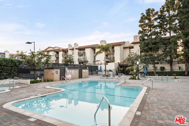 view of pool with a patio