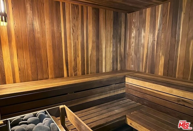 view of sauna