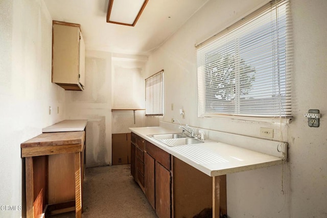 kitchen with plenty of natural light and sink