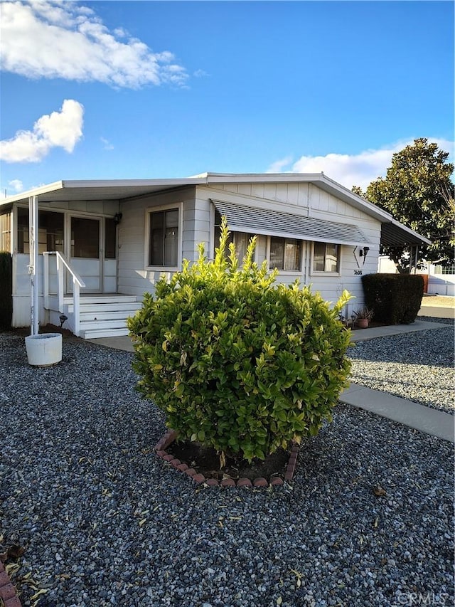 view of manufactured / mobile home