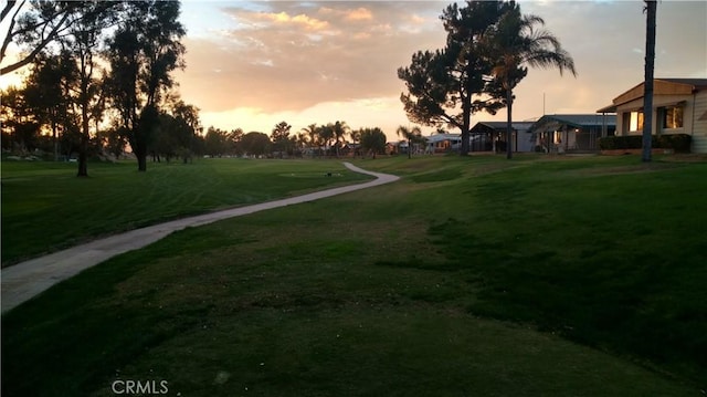 view of community with a lawn