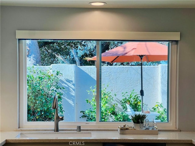 interior details featuring sink