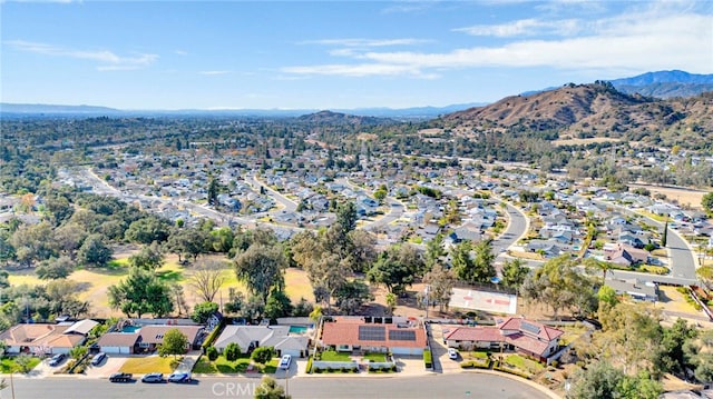 aerial view featuring a mountain view