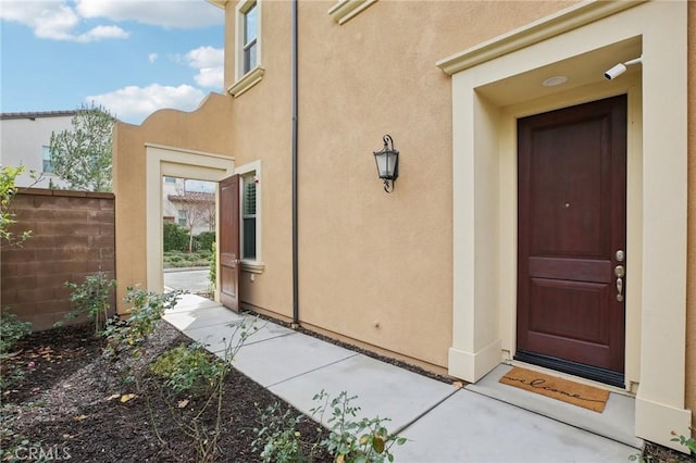 view of doorway to property