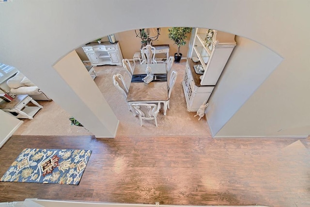 living room featuring hardwood / wood-style flooring