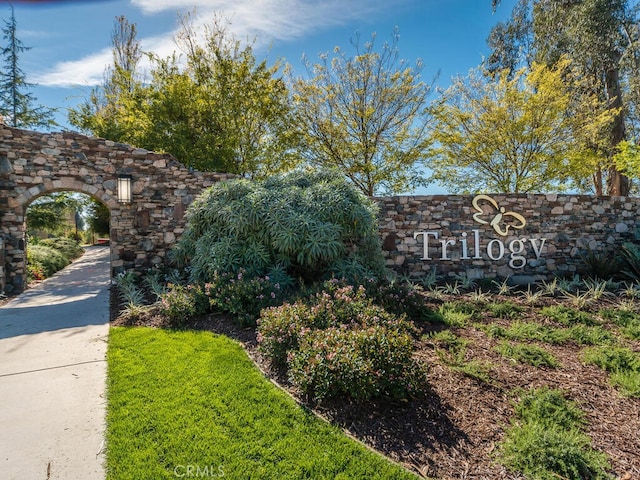 view of community sign