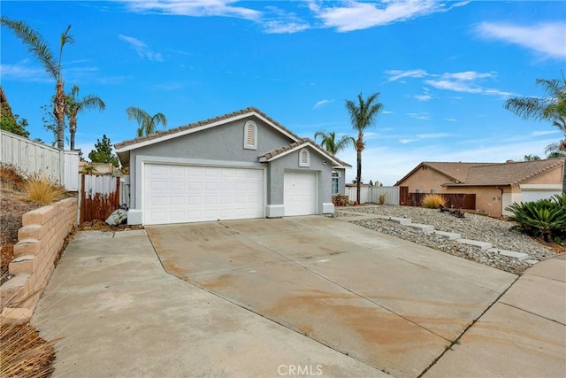 exterior space featuring a garage