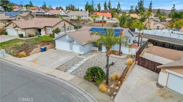 drone / aerial view with a residential view