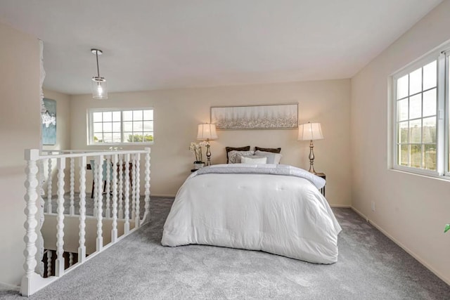 bedroom with carpet floors