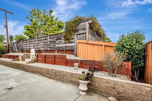 view of yard with a patio area