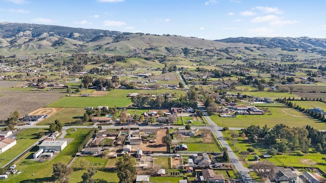 aerial view featuring a mountain view