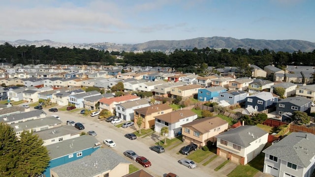 aerial view featuring a mountain view