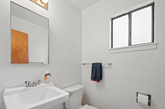 bathroom with sink and toilet