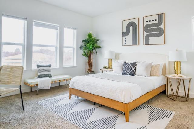 view of carpeted bedroom