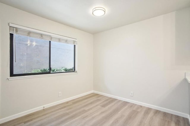 empty room featuring light hardwood / wood-style flooring