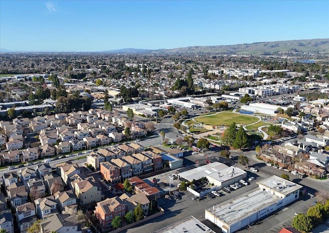 bird's eye view featuring a mountain view